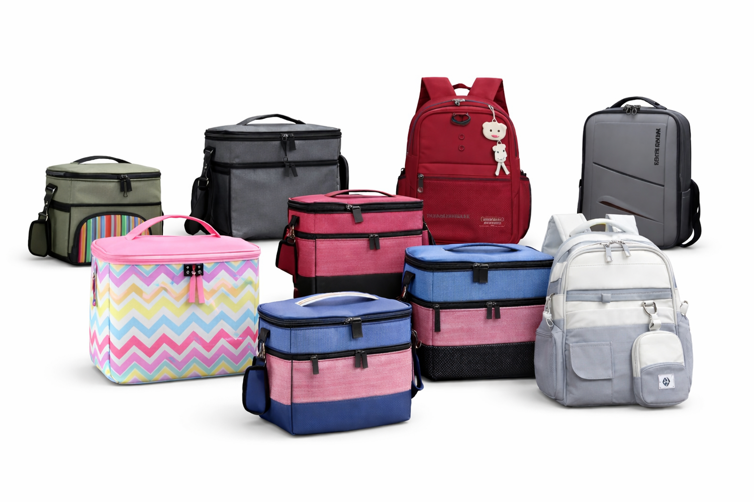 Backpacks and lunchbags