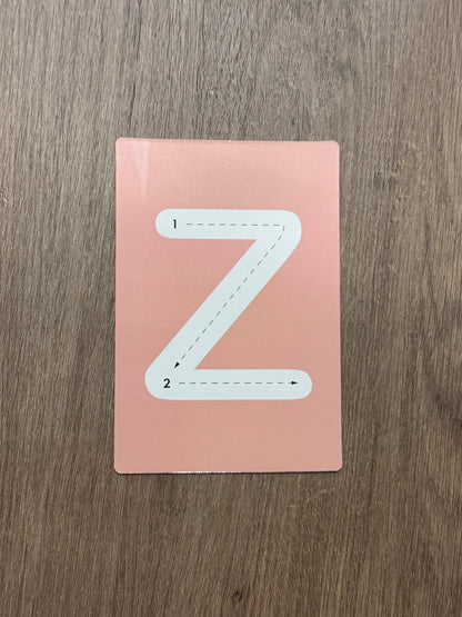 Letter Stroke Flashcards Set – Trace, Wipe & Vocab [51103-14]