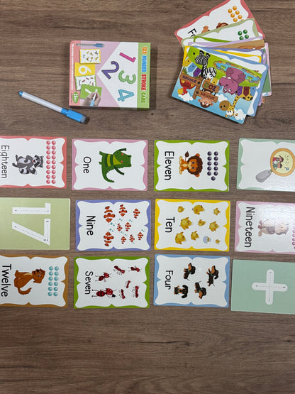 Number Stroke Flashcards Set – Trace, Wipe & Count [51103-14]