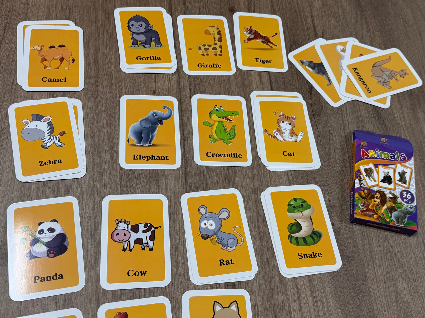 Animals Flashcards – 36-Piece Learning Set [51107-12]