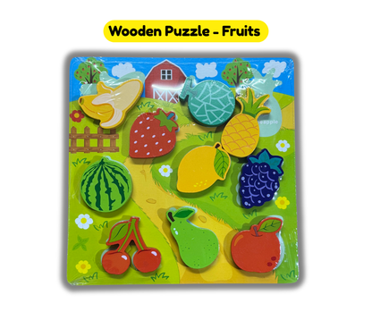 Wooden Garden Animals Puzzle Board [51106-9]