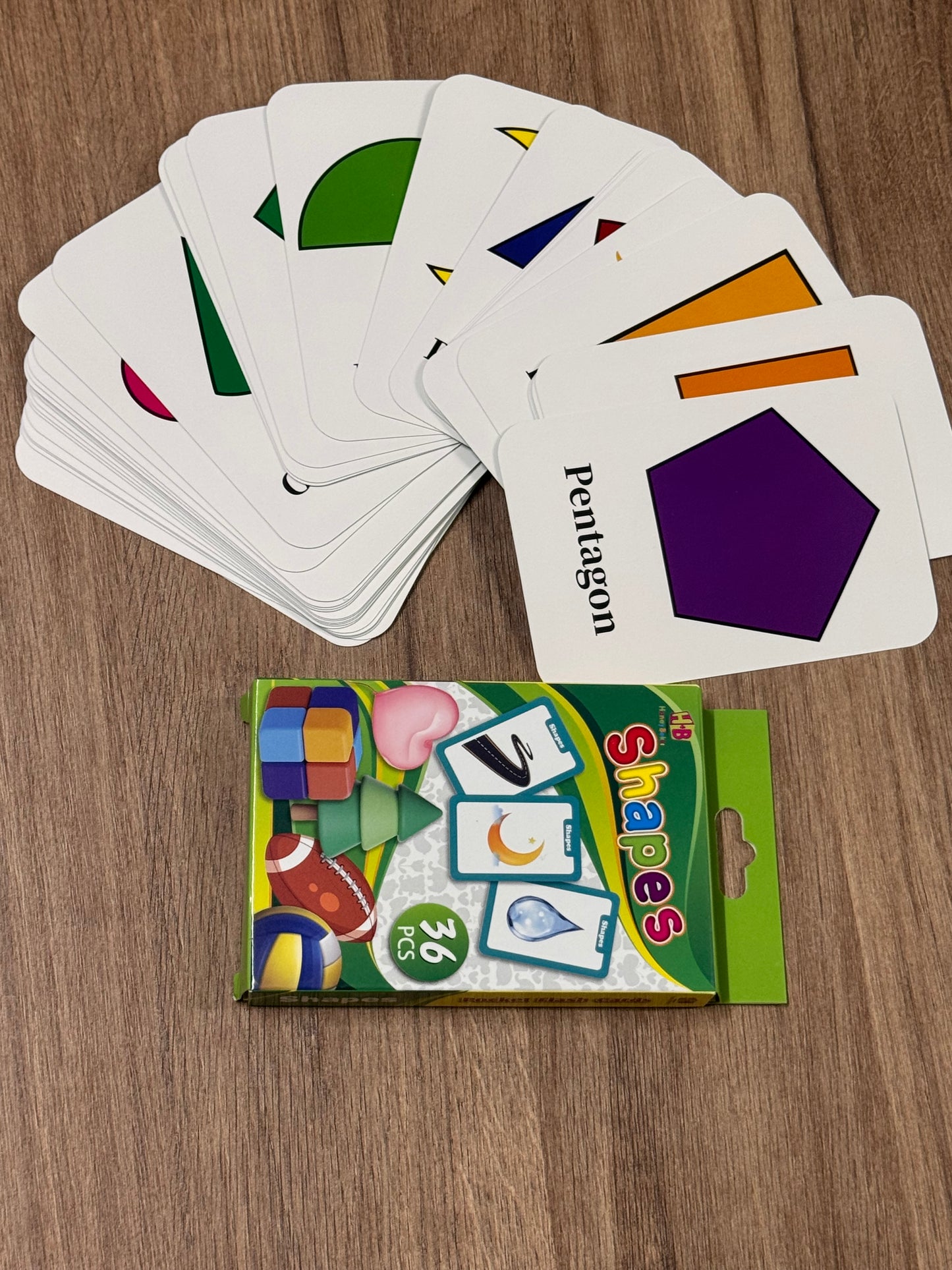 Shapes Flashcards – 36-Piece Shape Recognition Learning Set