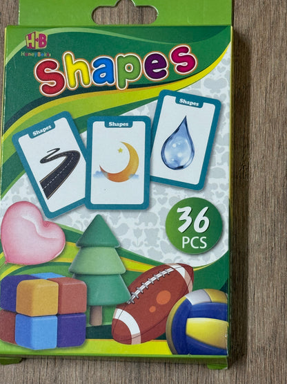 Shapes Flashcards – 36-Piece Shape Recognition Learning Set