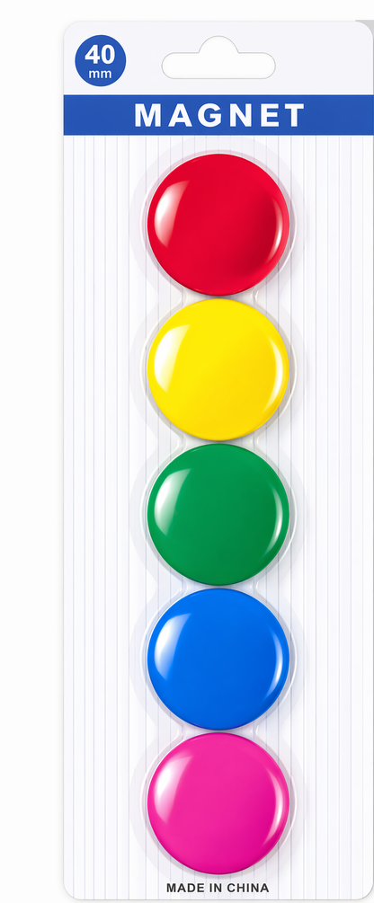 Whiteboard Magnetic Pins (ColourPop) – 40mm (Set of 5)[51103-29]