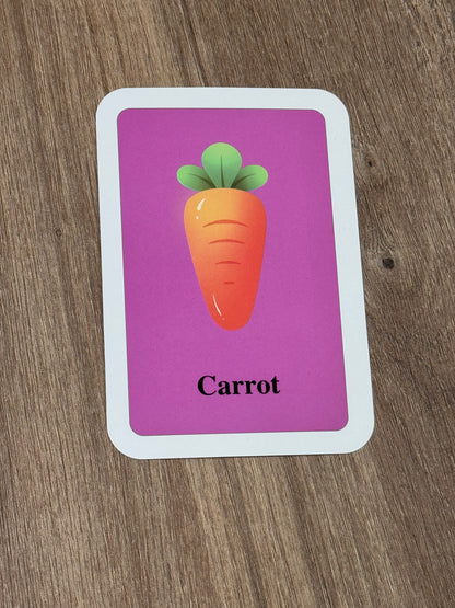 Vegetables Flashcards – 36-Piece Vocabulary Learning Set