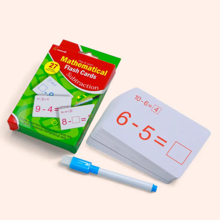 Maths Flash Cards – Subtraction (27 Cards) [51104-11]