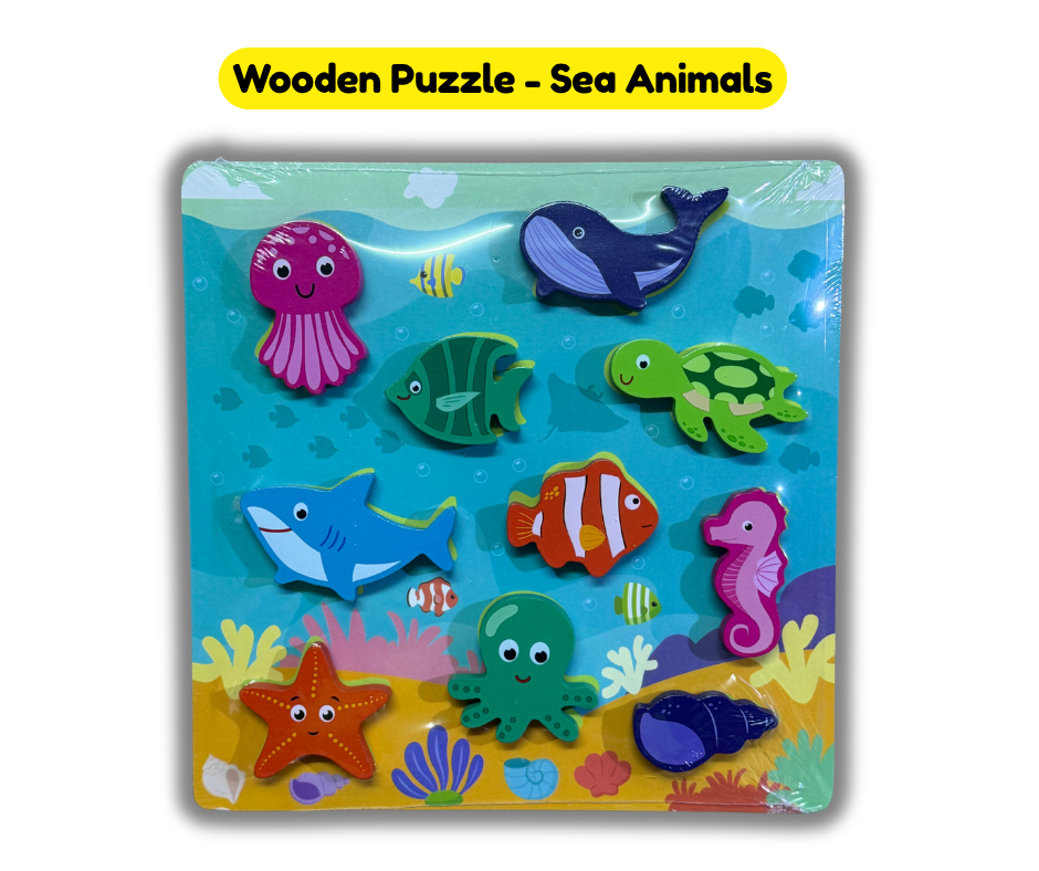 Wooden Garden Animals Puzzle Board [51106-9]