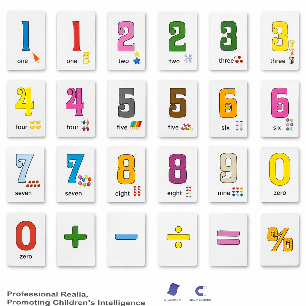 Magnetic Cards - Numbers (Rectangular) (26 Pcs) [51103-9]