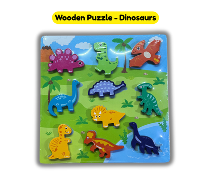 Wooden Garden Animals Puzzle Board [51106-9]