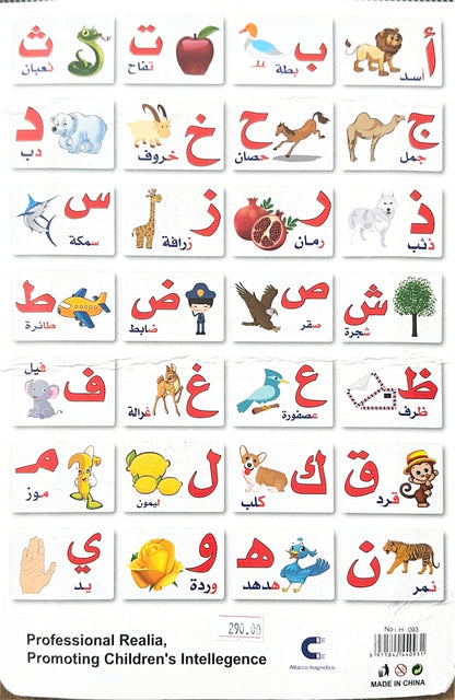 Magnetic Cards - Arabic Letters with White Background and Pictures [51103-21]