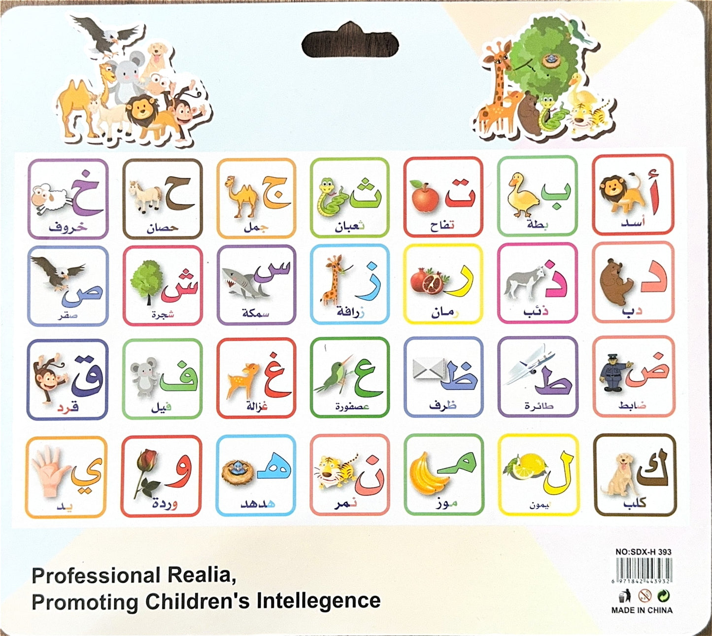 Magnetic Cards - Arabic Letters (Square) with Pictures [51103-28]