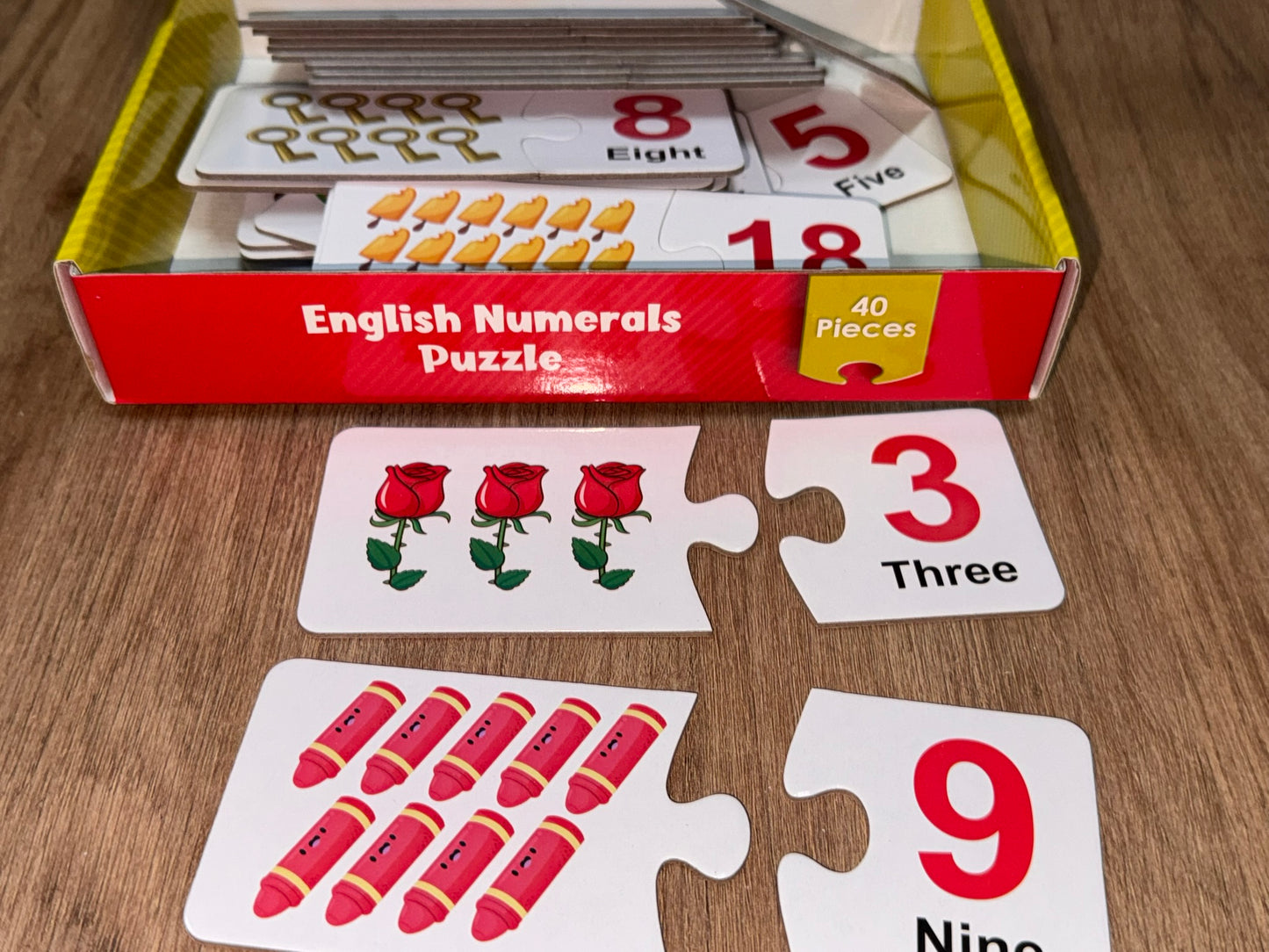 English Numerals Puzzle (40 Pieces) [51107-15]