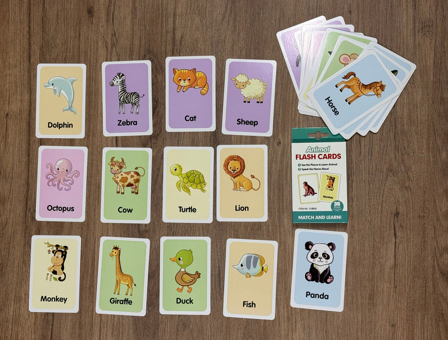 Animals Flashcards – 36-Piece Learning Set [51104-15]
