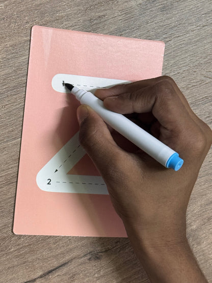 Letter Stroke Flashcards Set – Trace, Wipe & Vocab [51103-14]