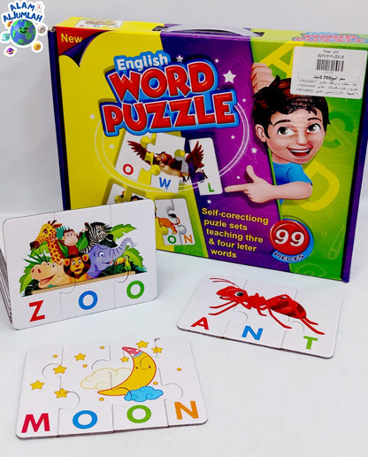English Word Puzzle – 3 & 4 Letter Words (99 Pieces) [51107-16]