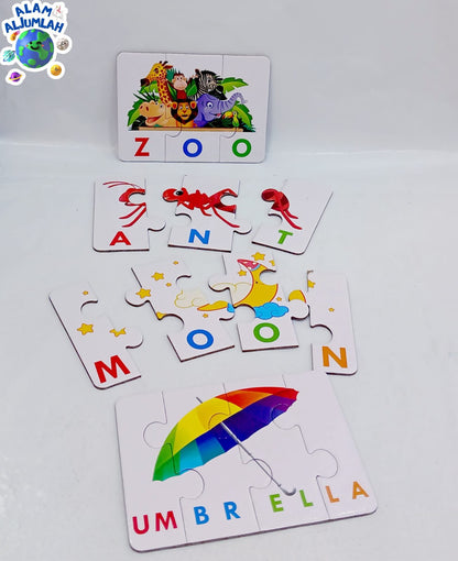 English Word Puzzle – 3 & 4 Letter Words (99 Pieces) [51107-16]