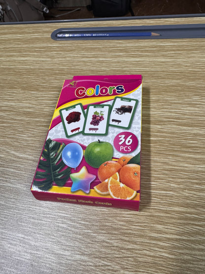 Colours Flashcards – 36-Piece Colour Recognition Learning Set [51107-12]