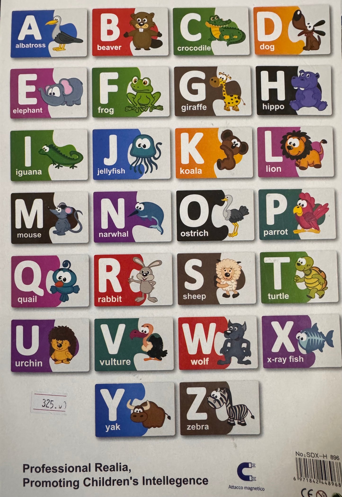 Magnetic Cards - Letters With Pictures (28 pcs) [51103-23]