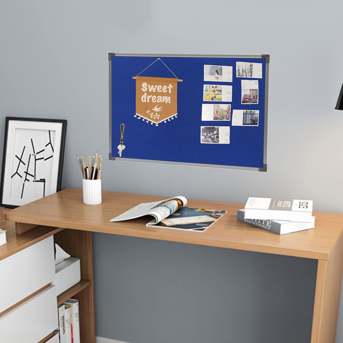 Notice Board with Aluminium Frame 60x90 – Pin Display Board [51103-8]