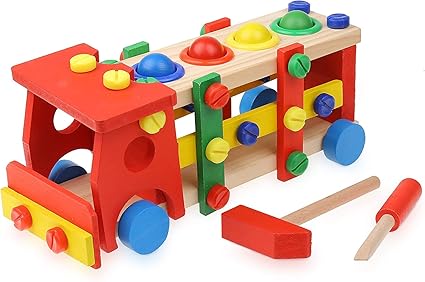 Wooden Knock Down Toy Car / Lorry [51106-18]