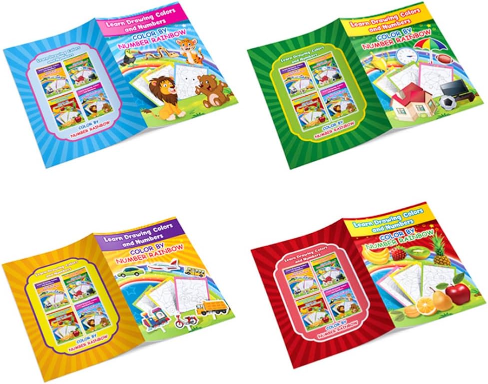 Coloring Book by Number (Collection of 4) [6505-18]