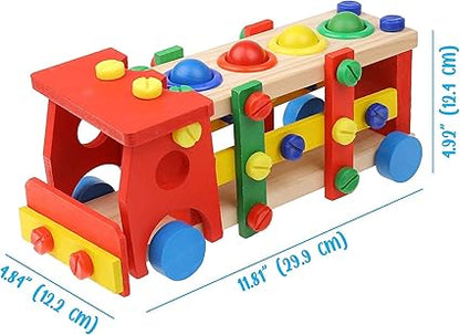 Wooden Knock Down Toy Car / Lorry [51106-18]