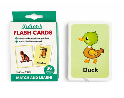 Animals Flashcards – 36-Piece Learning Set [51104-15]