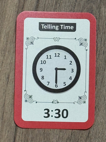 Telling Time Flashcards – 36-Piece Clock & Time Learning Set