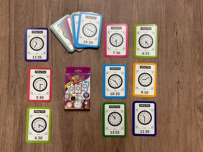 Telling Time Flashcards – 36-Piece Clock & Time Learning Set