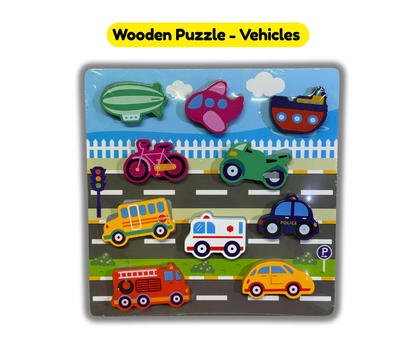 Wooden Garden Animals Puzzle Board [51106-9]