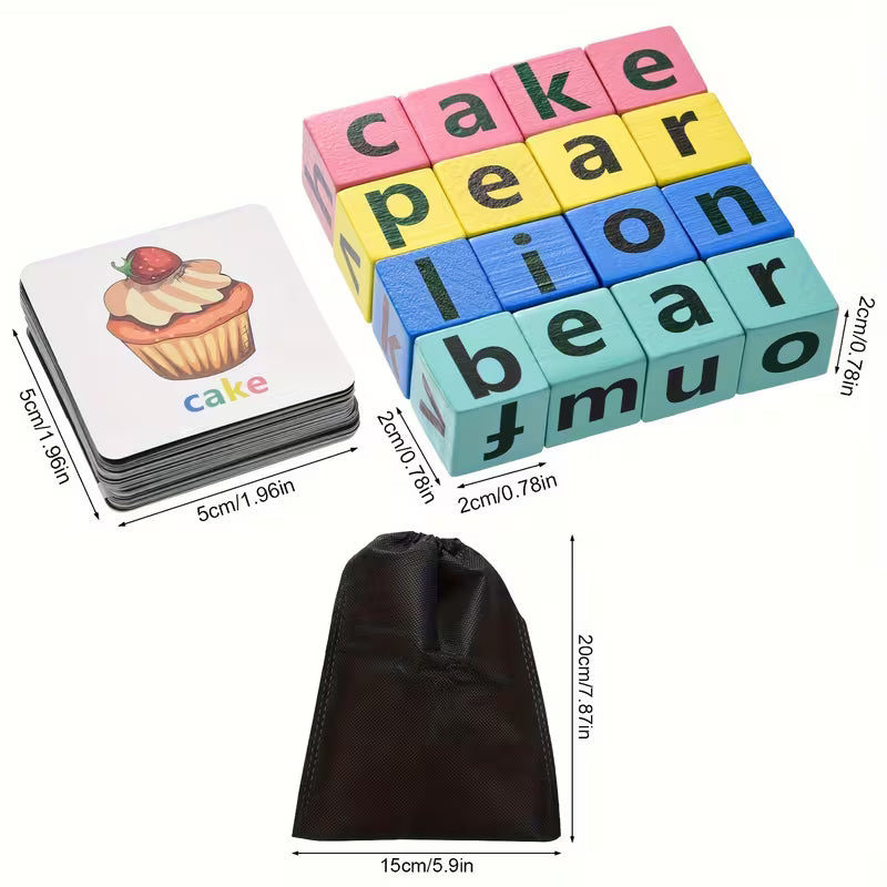 Wooden Sight Words & Spelling Blocks Game [6506-9]