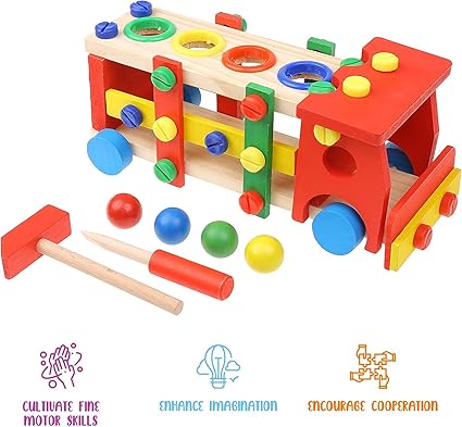 Wooden Knock Down Toy Car / Lorry [51106-18]