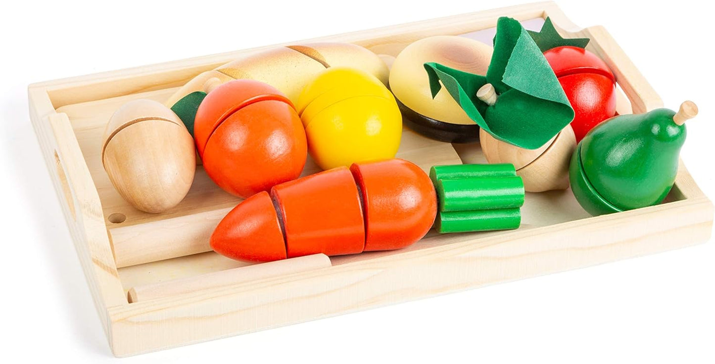 Little Chef Wooden Cutting Fruits and Vegetables Toy [51103-34]