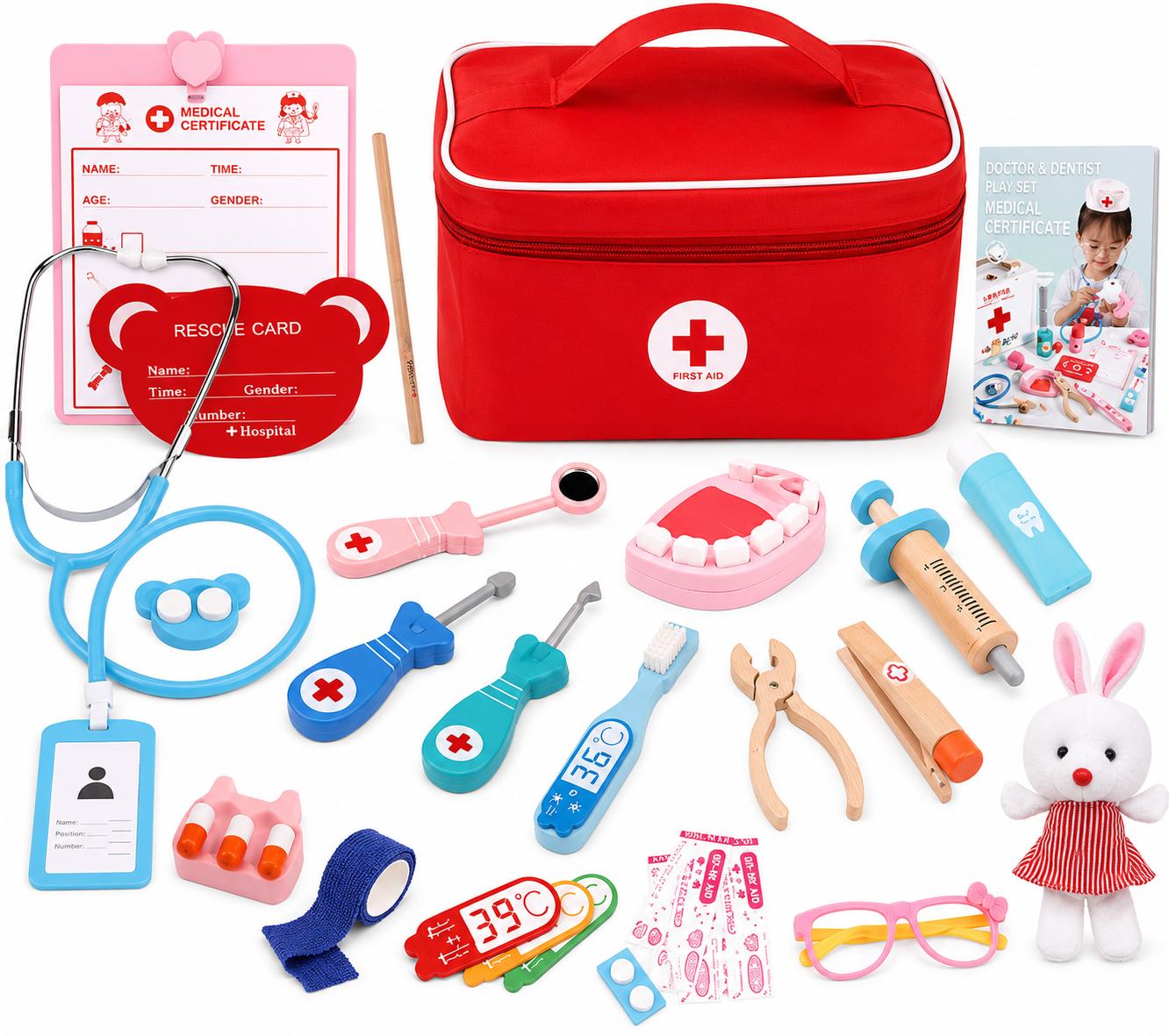 Children Pretend Play Doctor & Dentist Kit [6506-4]