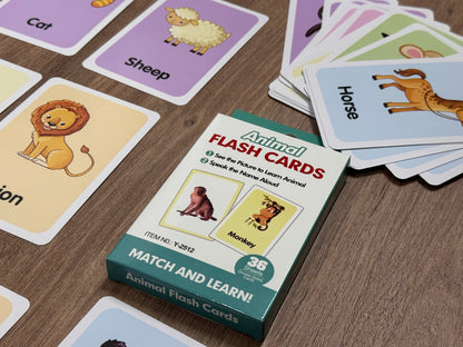 Animals Flashcards – 36-Piece Learning Set [51104-15]