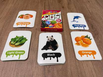 Colours Flashcards – 36-Piece Colour Recognition Learning Set [51107-12]