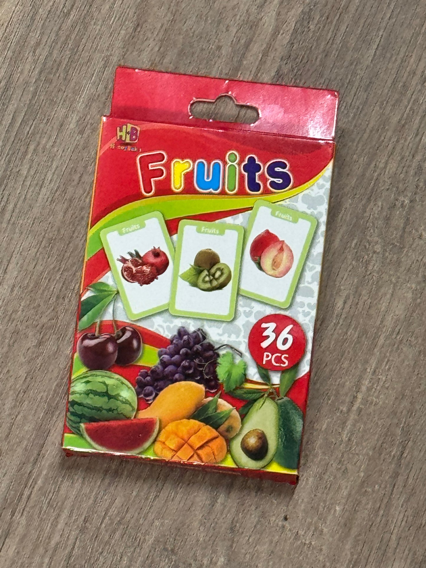 Fruits Flashcards – 36-Piece Vocabulary Learning Set