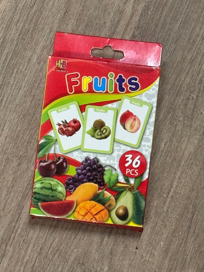 Fruits Flashcards – 36-Piece Vocabulary Learning Set