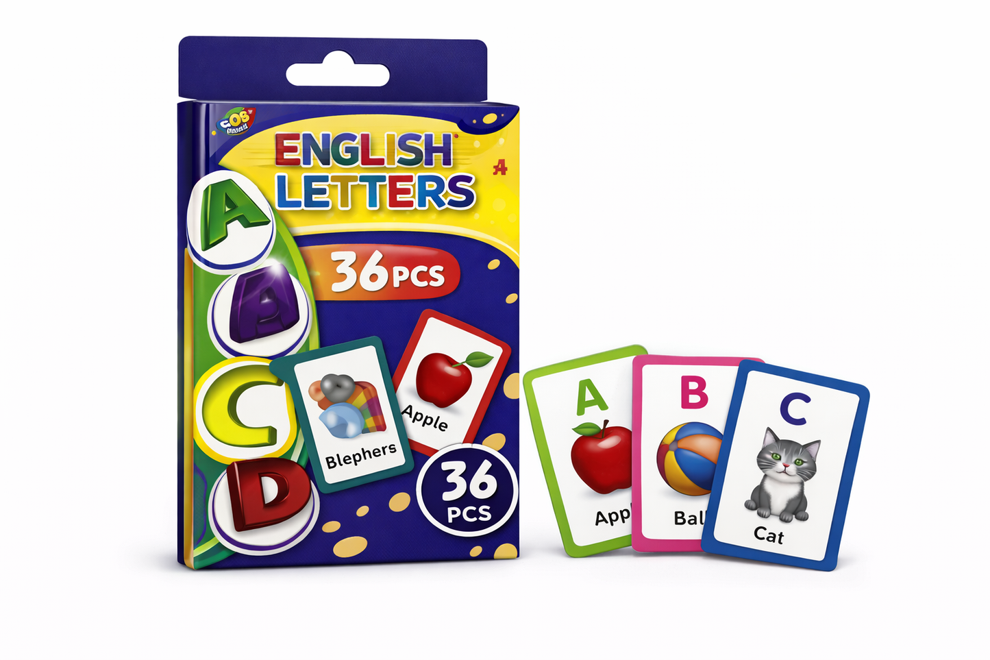 English Letters Flashcards – 36-Piece Alphabet Learning Set