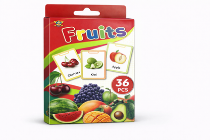 Fruits Flashcards – 36-Piece Vocabulary Learning Set