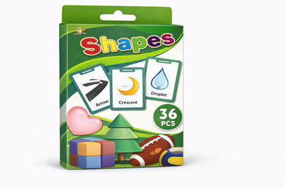 Shapes Flashcards – 36-Piece Shape Recognition Learning Set