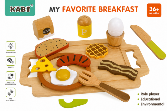 Wooden Breakfast Play Set [6503-4]