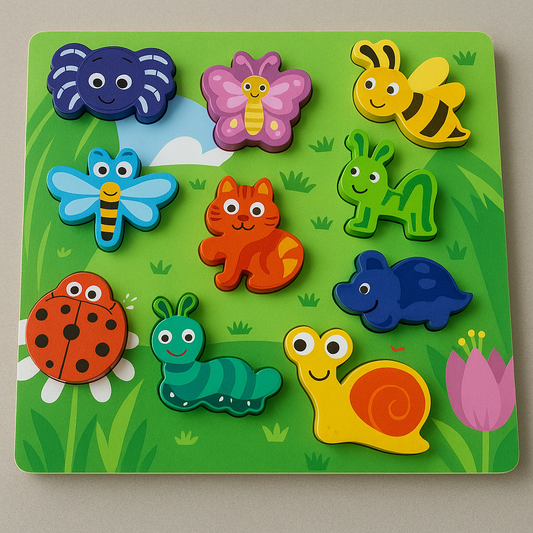 🧩Wooden Garden Animals Puzzle Board [51106-9]