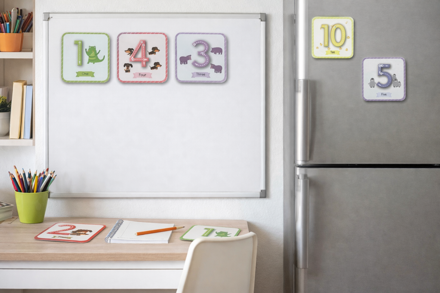 Magnetic Cards - Numbers Square With Pictures (30 PCS Learning Set) [51103-27]