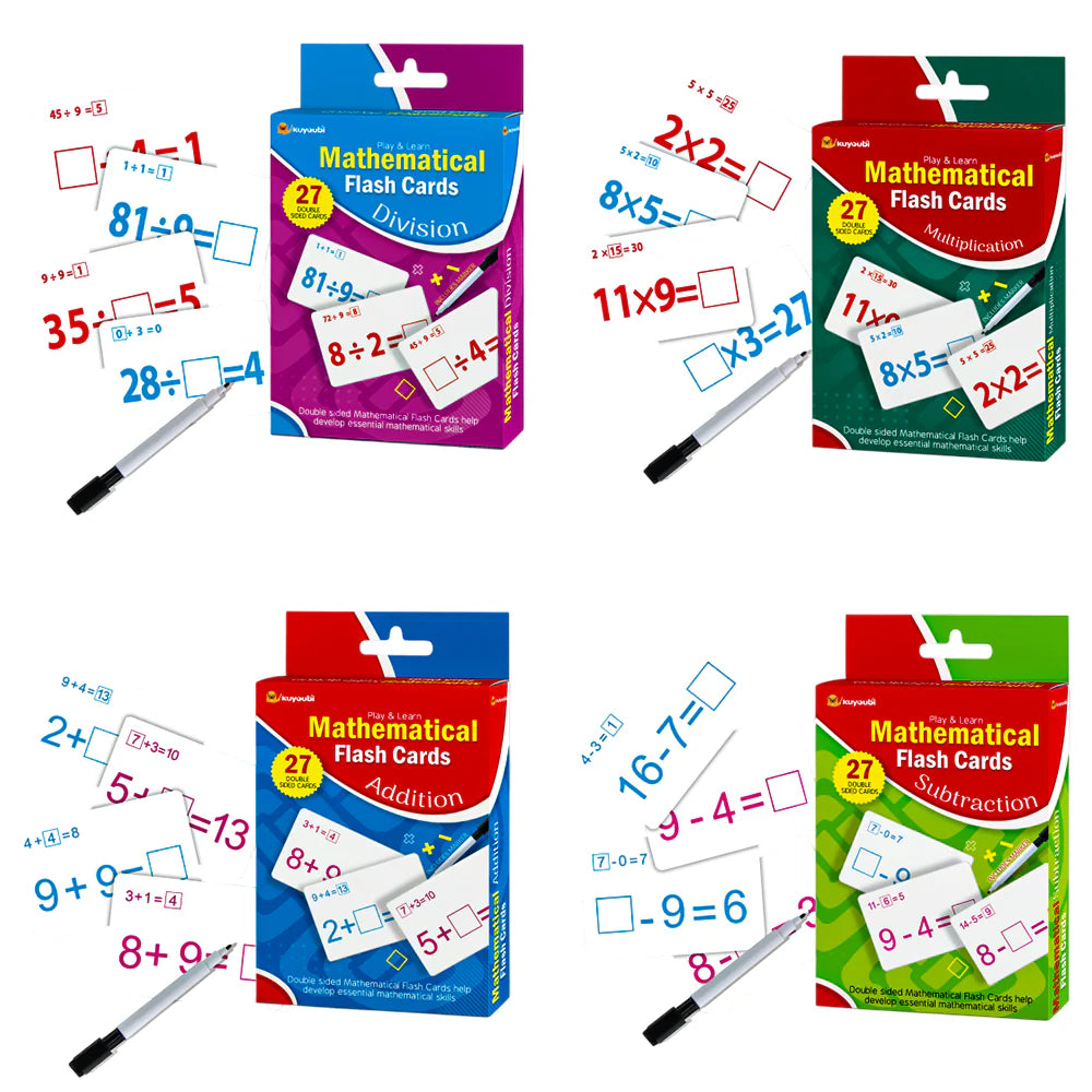Maths Flash Cards – Complete Set (4-Pack Bundle) [51104-10B]