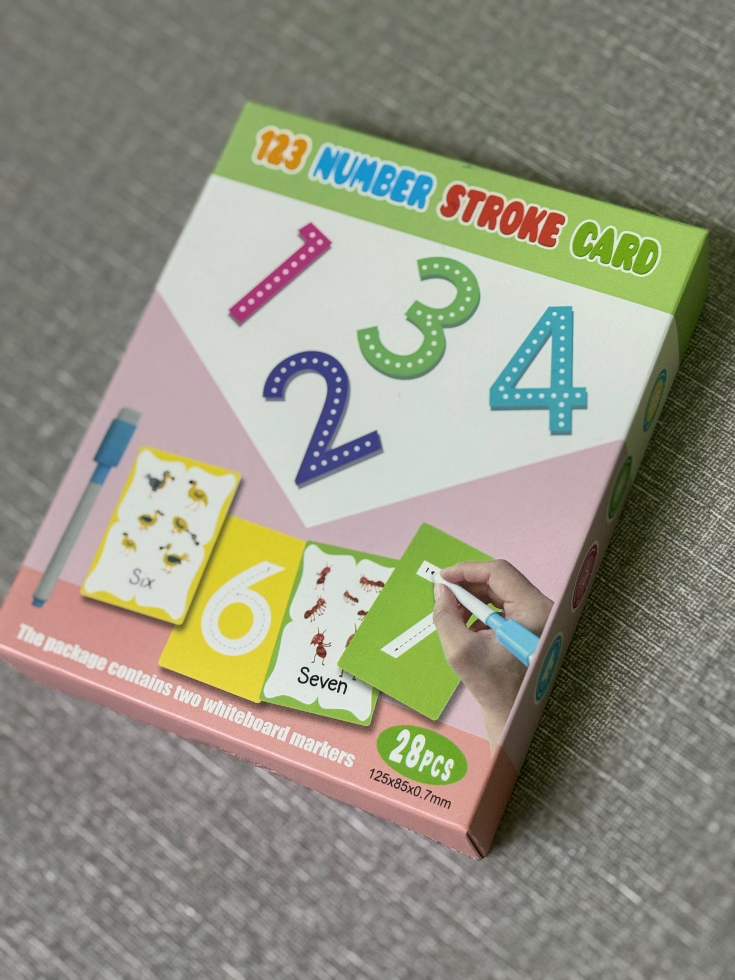 Number Stroke Flashcards Set – Trace, Wipe & Count [51103-14]