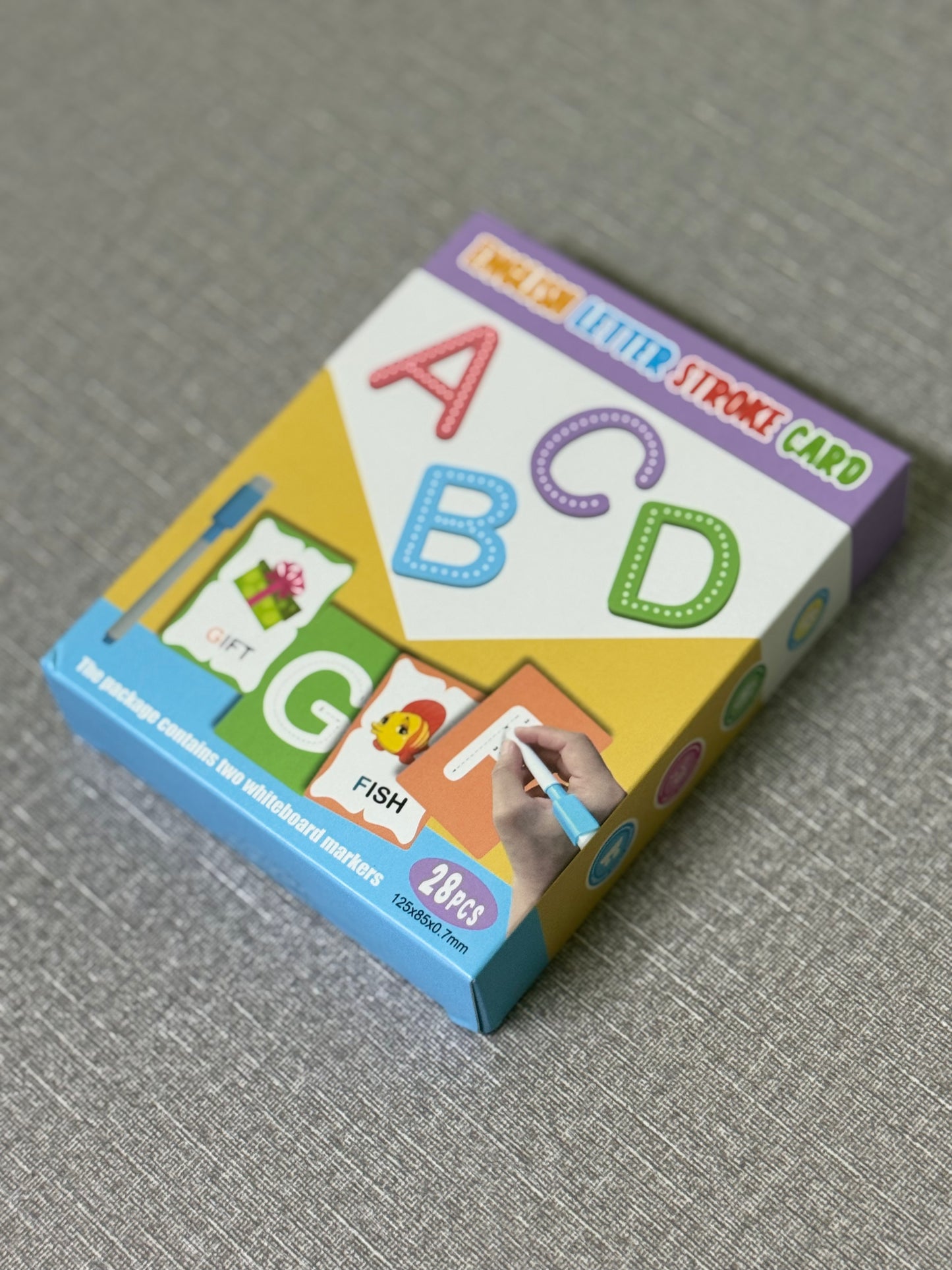 Letter Stroke Flashcards Set – Trace, Wipe & Vocab [51103-14]