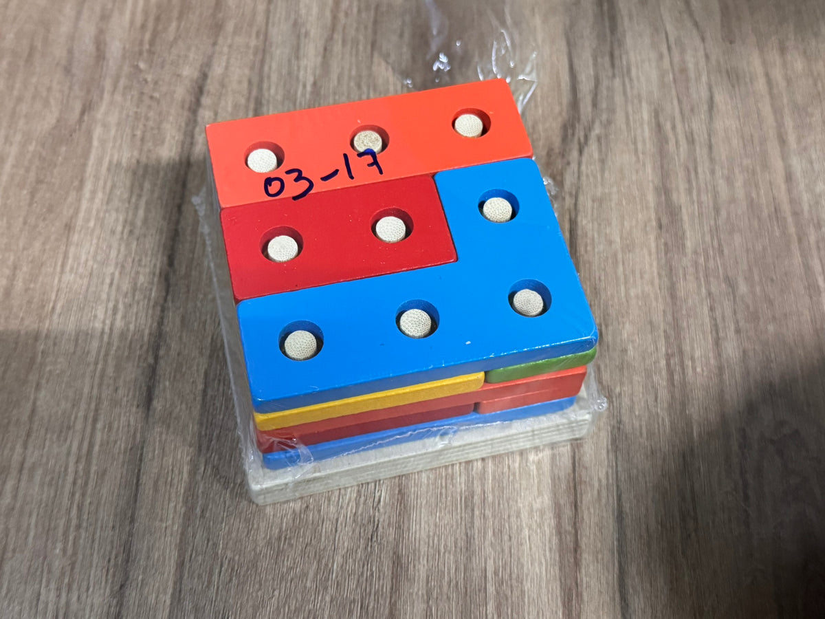 Wooden Geometric Peg Puzzle Board [6503-17]