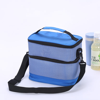 Lunch Bag - Stripy Double-Layer Insulated (51105-4)