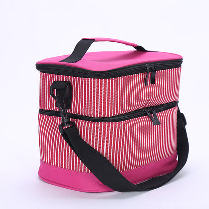 Lunch Bag - Stripy Double-Layer Insulated (51105-4)